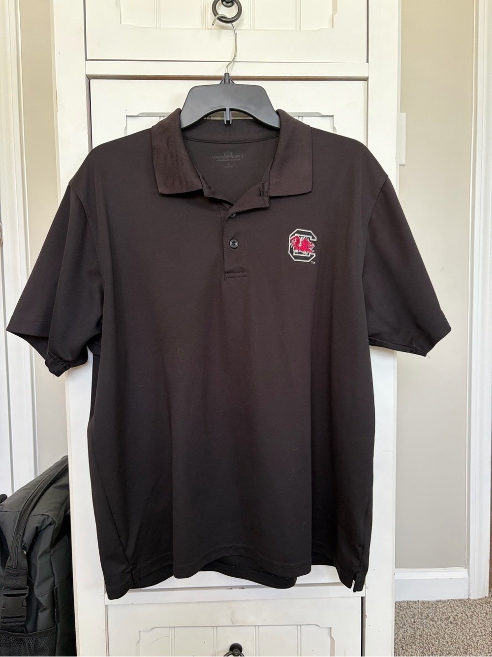 Men's SC Gamecocks Black Polo Shirt with Embroidered Logo